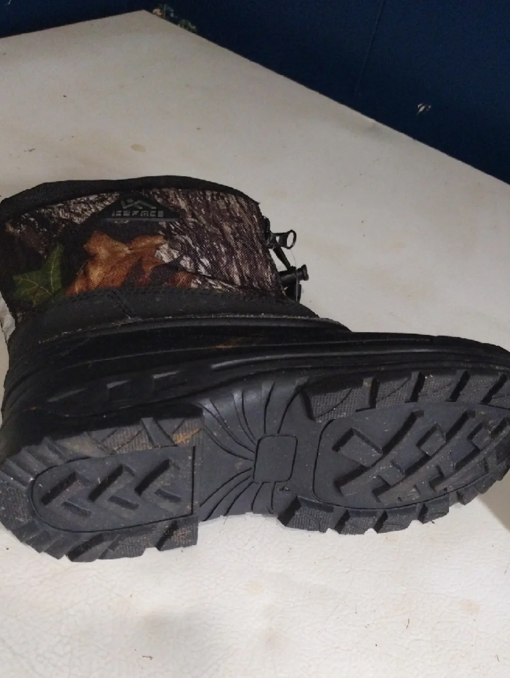 Kids' Camo Winter Boots in Brown/Black
